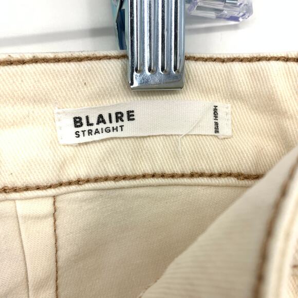 Dear John Blaire Jeans Womens Size 30 Cream Beige Straight Leg Carpenter Style - Picture 6 of 7